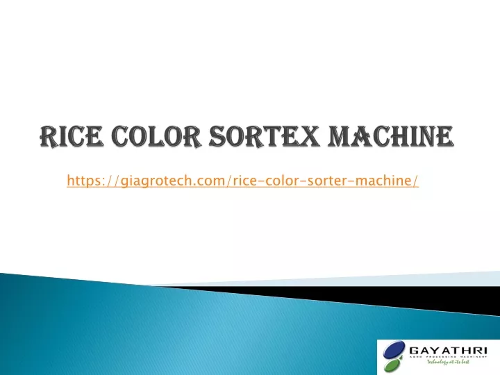 rice color sortex machine