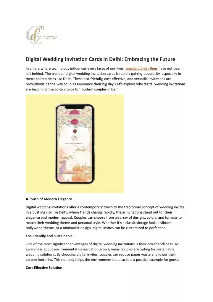 digital wedding invitation cards in delhi