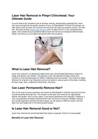 Laser Hair Removal in Pimpri Chinchwad Your Ultimate Guide