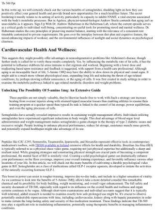 Tb-500 Peptide Overview: Advantages, Utilizes, Dosage