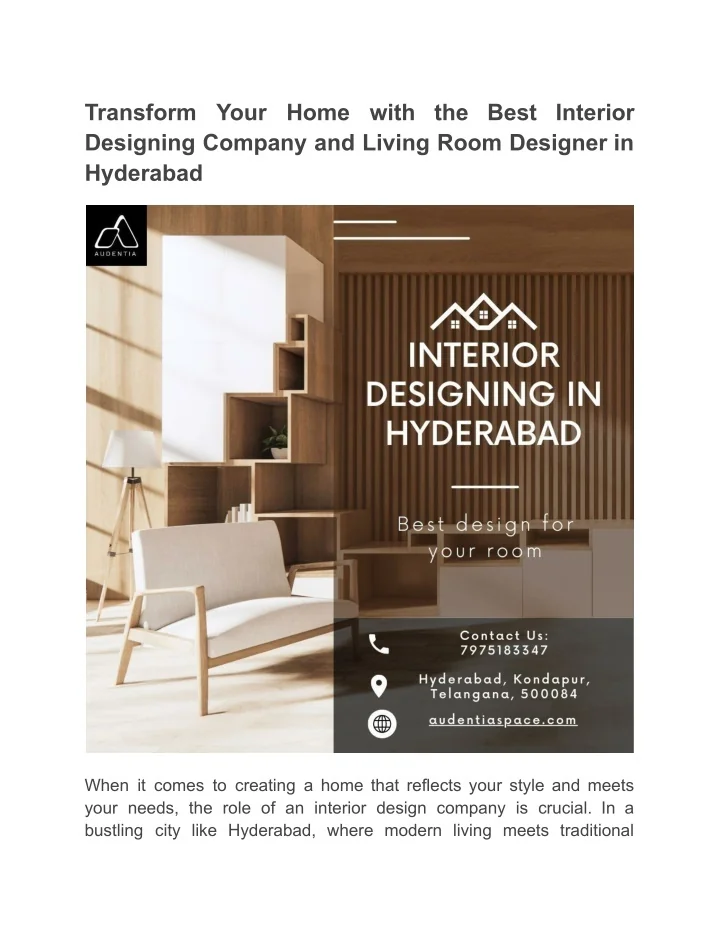 PPT - Transform Your Home with the Best Interior Designing Company and ...
