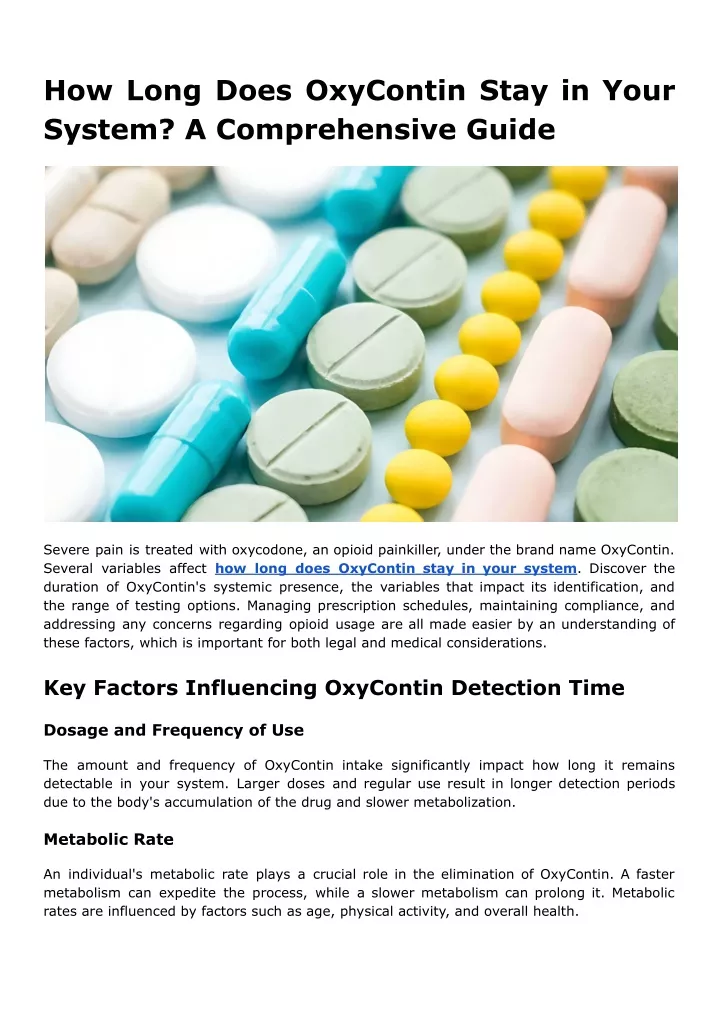 how long does oxycontin stay in your system