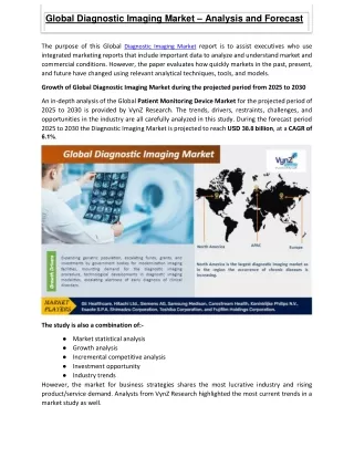 global diagnostic imaging market analysis