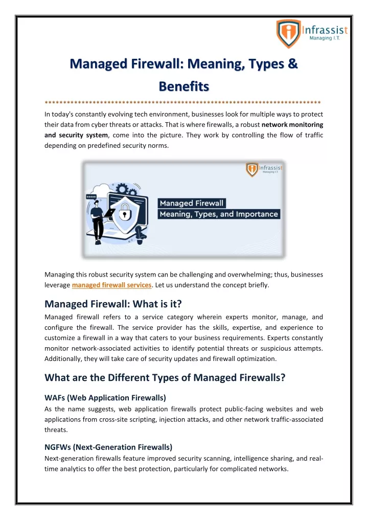 managed firewall meaning types