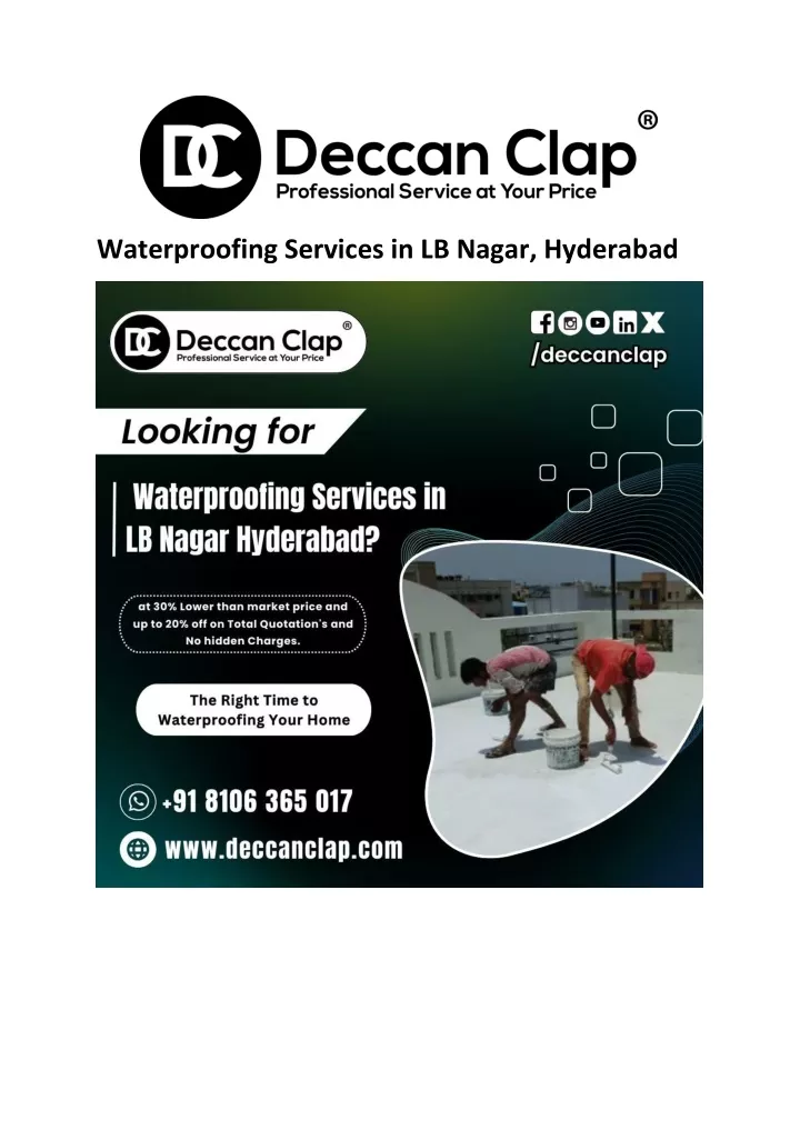 waterproofing services in lb nagar hyderabad