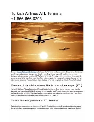 Turkish Airlines ATL Terminal