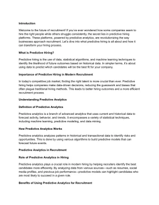 Predictive Hiring Platform