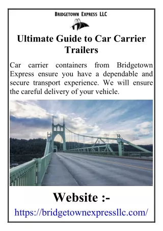 Ultimate Guide to Car Carrier Trailers