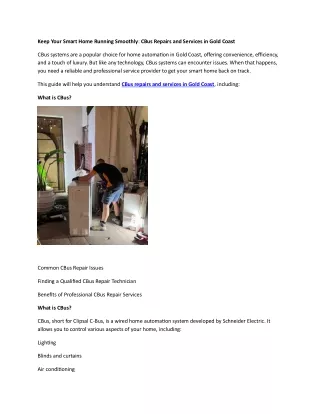 Cbus Repairs and Services In Gold Coast