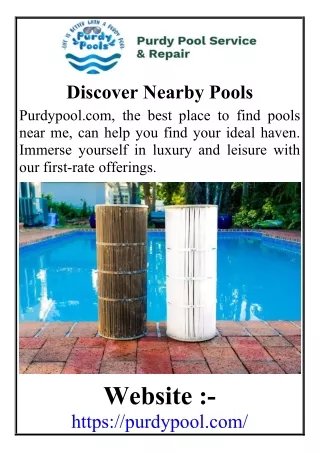 Discover Nearby Pools