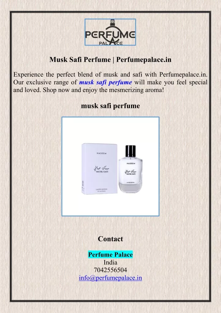 musk safi perfume perfumepalace in