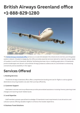 British Airways Greenland office