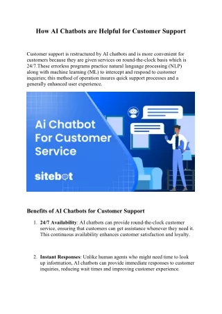 How AI Chatbots are Helpful for Customer Support