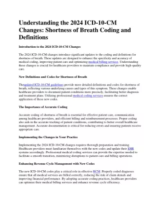 understanding the 2024 icd 10 cm changes