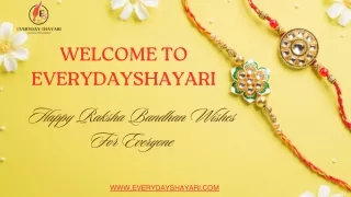 Happy Raksha Bandhan Wishes For Everyone PPT