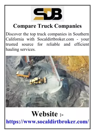 Compare Truck Companies