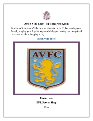 Aston Villa Crest | Eplsoccershop