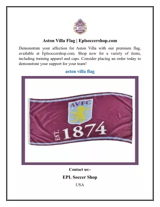 Aston Villa Flag  Eplsoccershop