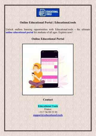 Online Educational Portal | Educational.tools