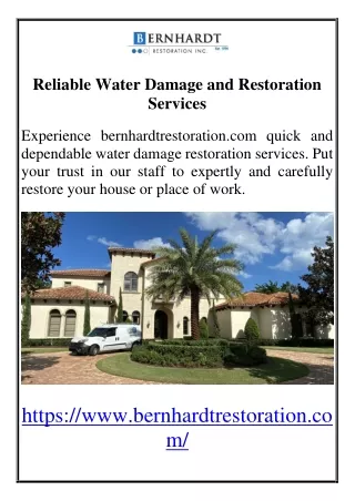 Top Water Damage and Restoration Services Near You
