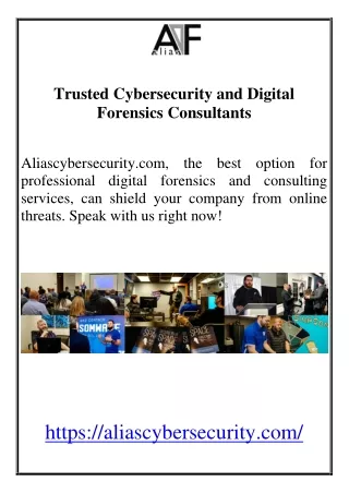 Professional Cybersecurity and Digital Forensics Consulting Services