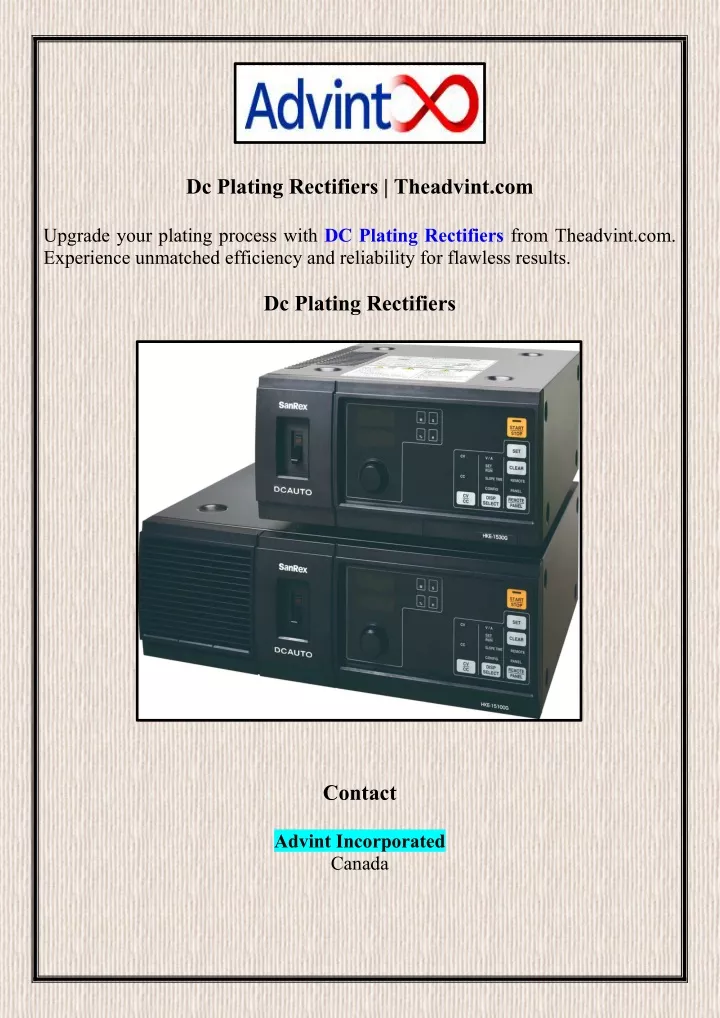 dc plating rectifiers theadvint com