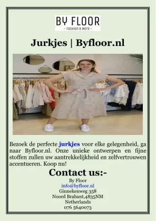 Jurkjes  Byfloor.nl