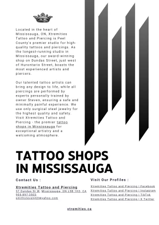 located in the heart of mississauga on xtremities