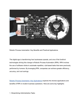 robotic process automation key benefits