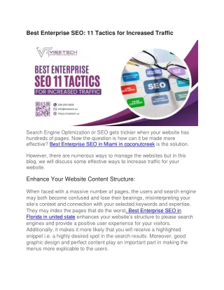 best enterprise seo 11 tactics for increased