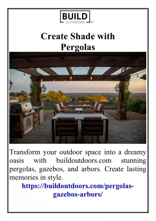 Create Shade with Pergolas