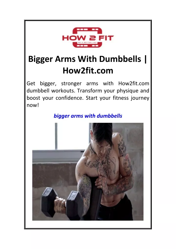 bigger arms with dumbbells how2fit com