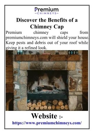 Discover the Benefits of a Chimney Cap