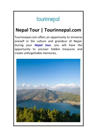 Nepal Tour  Tourinnepal.com