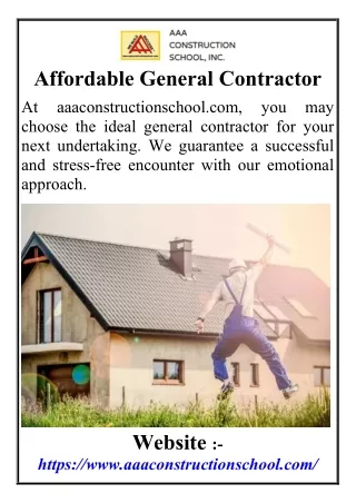 Affordable General Contractor