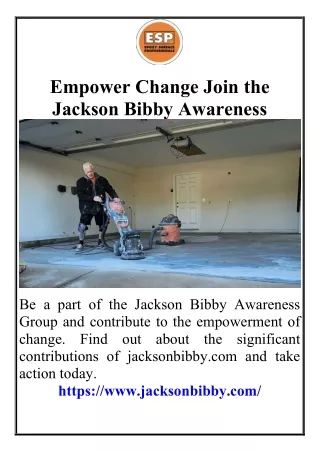 Empower Change Join the Jackson Bibby Awareness