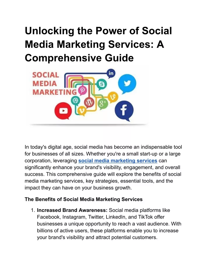 PPT - Unlocking the Power of Social Media Marketing Services_ A ...