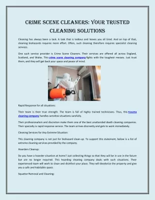 Crime Scene Cleaners