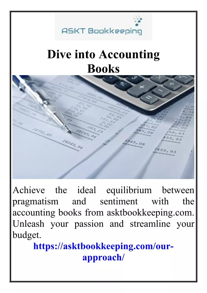 dive into accounting books