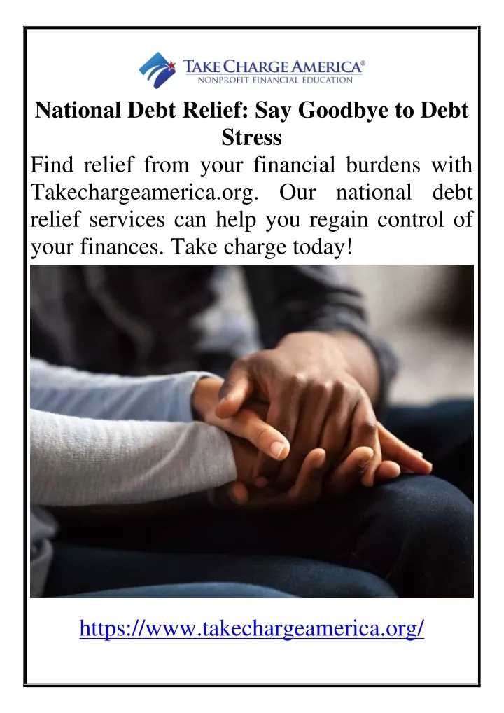 national debt relief say goodbye to debt stress