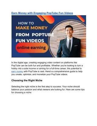 "Expanding Profit with Drawing in PopTube  Fun videos: An Exhaustive Aide"