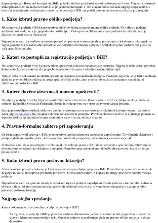 Odprtje podjetja v BiH: Kako se izogniti najpogostejšim pastem in težavam
