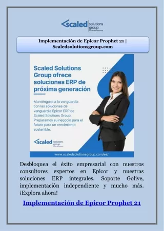 implementaci n de epicor prophet