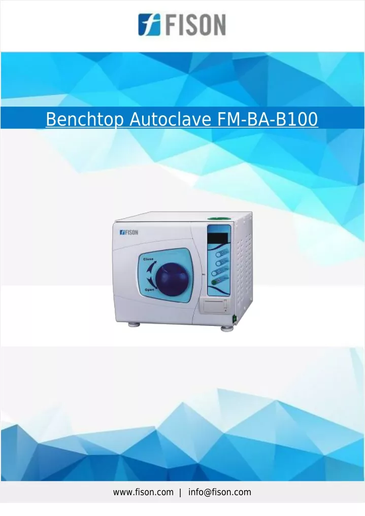 benchtop autoclave fm ba b100 www fison