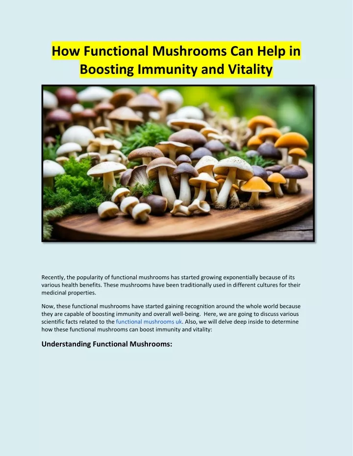 how functional mushrooms can help in boosting