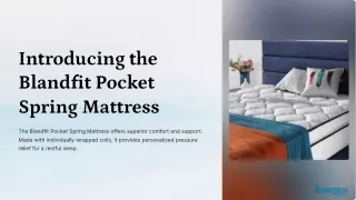 Introducing the Blandfit Pocket Spring Mattress