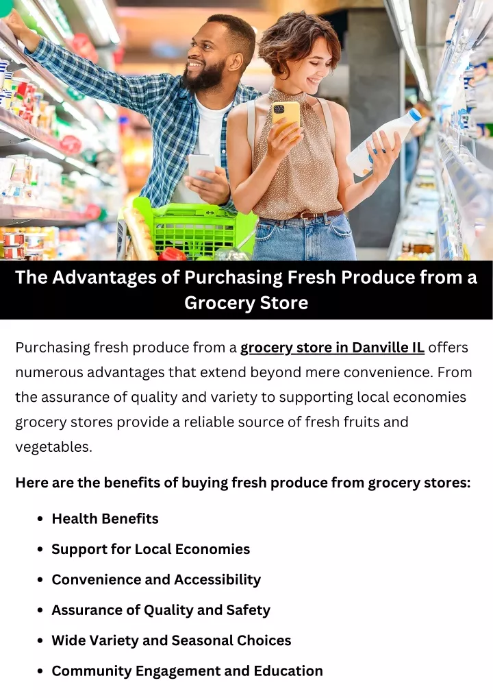 the advantages of purchasing fresh produce from