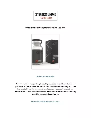 Steroids online USA | Steroidsonline-usa.com
