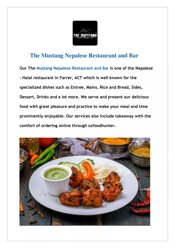 the mustang nepalese restaurant