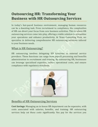 HR Outsourcing